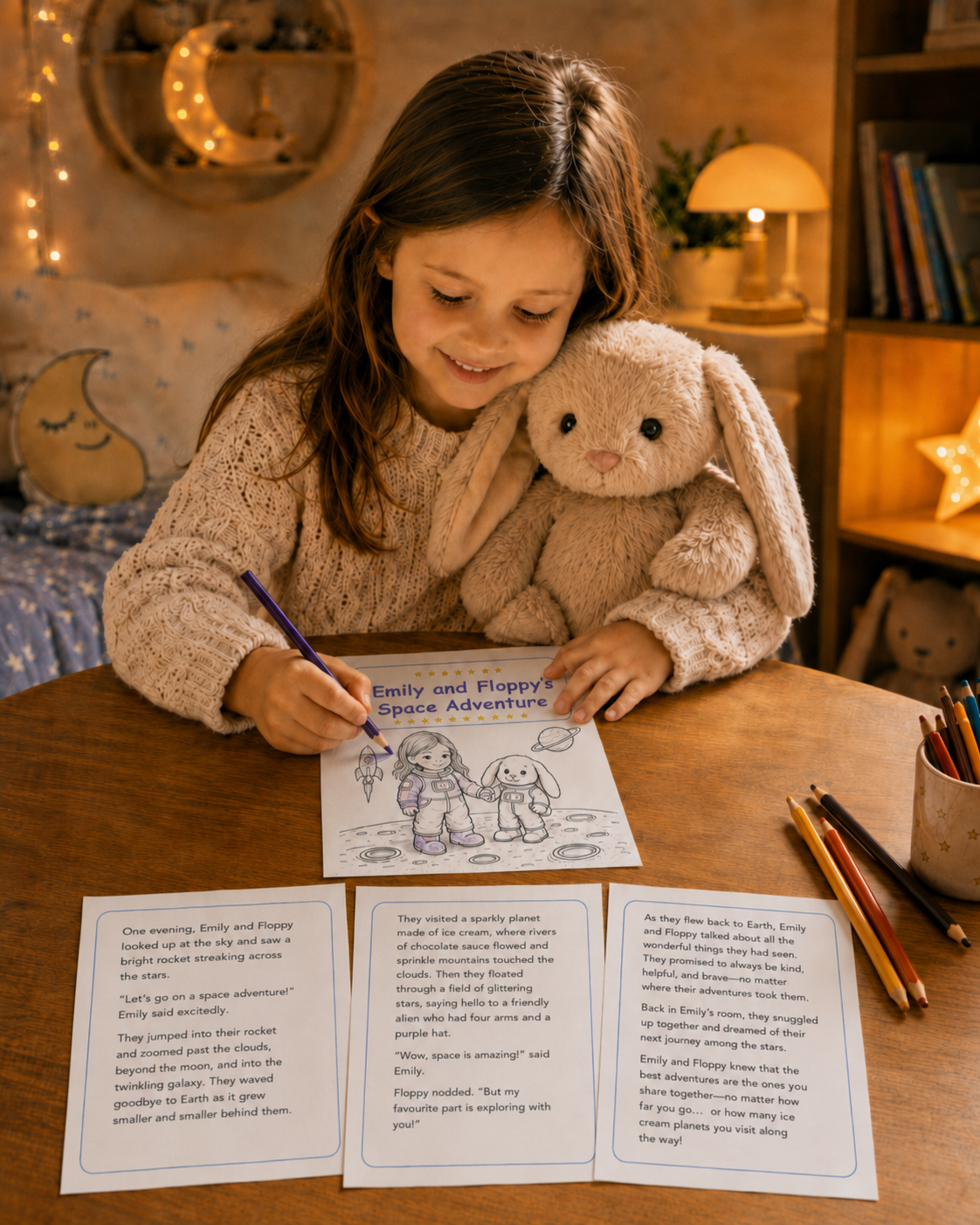 Personalised Children’s Story & Colouring PDF – Starring Their Teddy or Pet